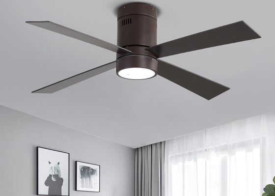 fan de techo moderna del estilo de la cuchilla del metal de 65W 48Inch 4