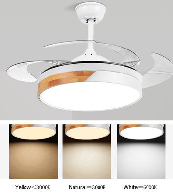 fan de techo retractable de 42inch 220v Crystal Ceiling Fan Hidden Blade con la luz
