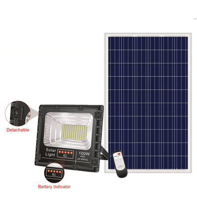 25w 150w luces accionadas solares al aire libre solares de la seguridad de la luz de inundación de 300 vatios 80lm/w 3.7V