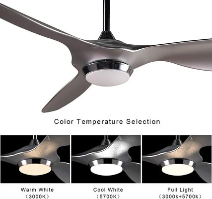 La fan de techo luminosa moderna de lujo 72w llevó el interruptor ligero del motor del metal de la lámpara del cuerpo