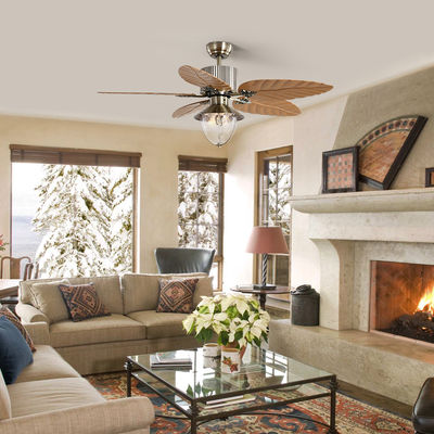 Cuchilla retractable invisible teledirigida decorativa moderna de 4100k Crystal Ceiling Fan With Light