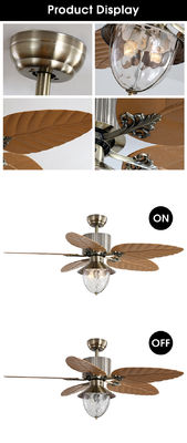 Cuchilla retractable invisible teledirigida decorativa moderna de 4100k Crystal Ceiling Fan With Light