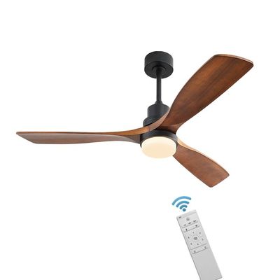 120V lámpara teledirigida de la sala de estar de techo de la CA DC de la luz de madera de la fan