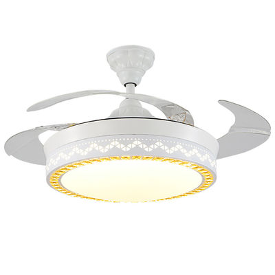 Fan de techo plegable blanca decorativa moderna de 5250lm 70W con la luz para el hogar