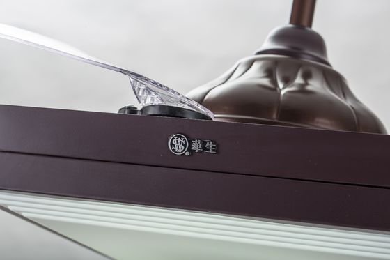 Brown luz retractable de la fan de techo del soporte rasante de 70 vatios con 5250lm remoto