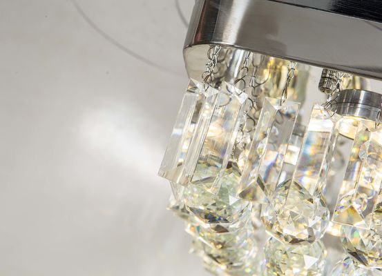 Lámpara retractable contemporánea Santi Nickle Color de la fan de techo de la cuchilla de 110v 110W