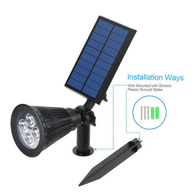 El paisaje solar de la luz del jardín del punto 6pcs LED pone de relieve 200lm al aire libre