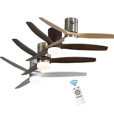 Luz de madera real europea 90lm/w de la fan de techo del desván 3000-5000K del estilo silenciosa