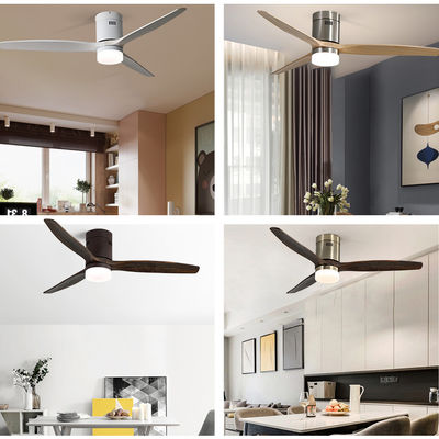 Luz de madera real europea 90lm/w de la fan de techo del desván 3000-5000K del estilo silenciosa
