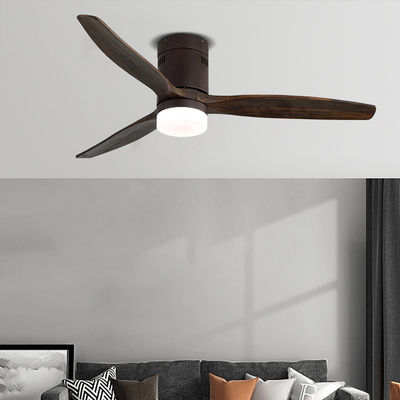 Luz de madera real europea 90lm/w de la fan de techo del desván 3000-5000K del estilo silenciosa