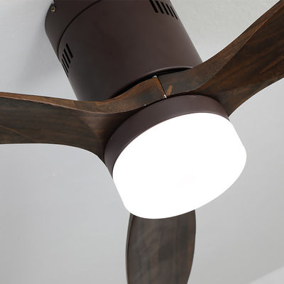 Luz de madera real europea 90lm/w de la fan de techo del desván 3000-5000K del estilo silenciosa