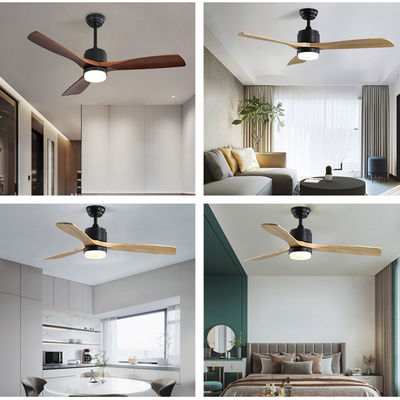 tiempo 52Inch que fija la luz de madera de la fan de techo