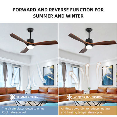 tiempo 52Inch que fija la luz de madera de la fan de techo