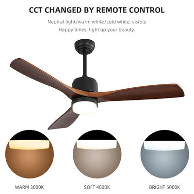 tiempo 52Inch que fija la luz de madera de la fan de techo