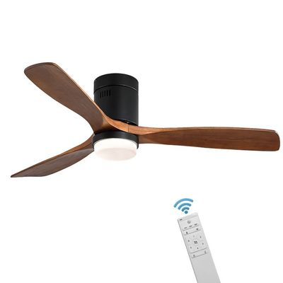 Estilo industrial 65 lámpara de madera de la fan de techo de la fan de techo de la cuchilla del vatio 90lm/w 120v