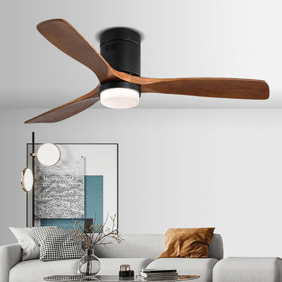 Estilo industrial 65 lámpara de madera de la fan de techo de la fan de techo de la cuchilla del vatio 90lm/w 120v