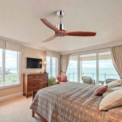 52Inch 75 fan de techo de madera de la cuchilla del vatio 3 con la iluminación ahorro de energía ligera de Zhongshan