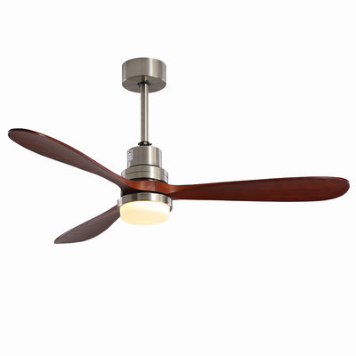 Velocidad de madera casera de la luz tres de la fan de techo del hotel 220v 1320M M del EMC modificada para requisitos particulares