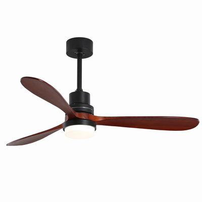 Velocidad de madera casera de la luz tres de la fan de techo del hotel 220v 1320M M del EMC modificada para requisitos particulares