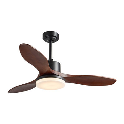Fan de techo eléctrica 20w del vintage de la cuchilla de la madera contrachapada 52 pulgadas con la decoración ligera para el hogar