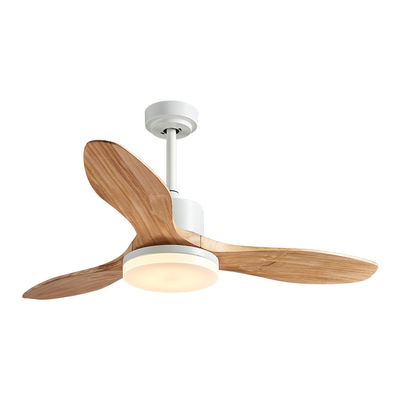 Fan de techo eléctrica 20w del vintage de la cuchilla de la madera contrachapada 52 pulgadas con la decoración ligera para el hogar