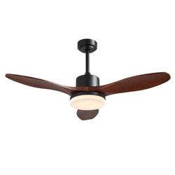 Fan de techo eléctrica 20w del vintage de la cuchilla de la madera contrachapada 52 pulgadas con la decoración ligera para el hogar
