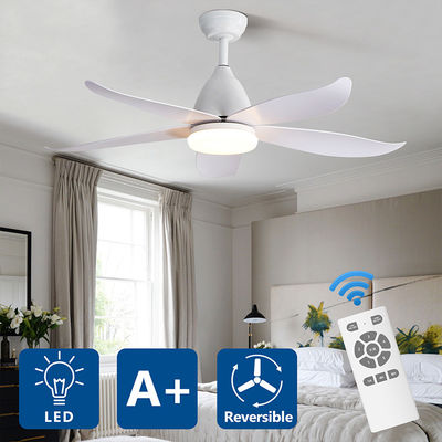 Estilo natural grande del hierro 3000K 35W 5 del ABS de la cuchilla de techo de la lámpara de lujo de la fan