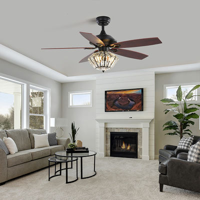 Luz de 65W 120V Matte Black Ceiling Fan With y remoto comerciales