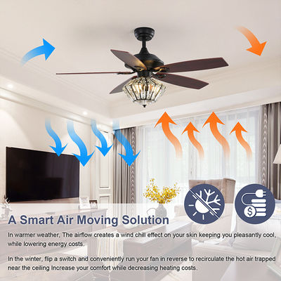 Luz de 65W 120V Matte Black Ceiling Fan With y remoto comerciales