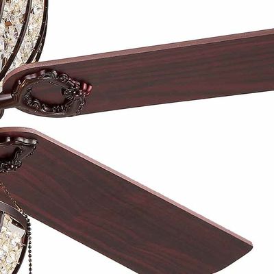 6000LM 48 sala de estar de lujo de Crystal Ceiling Fan Light For de la lámpara de la pulgada 1220M M