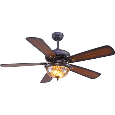 Westing contiene el negro 110AC Crystal Ceiling Fan Light de los 52cm 5 cuchillas 3 pantallas