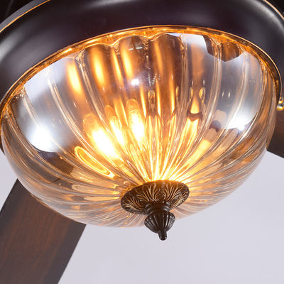 Westing contiene el negro 110AC Crystal Ceiling Fan Light de los 52cm 5 cuchillas 3 pantallas