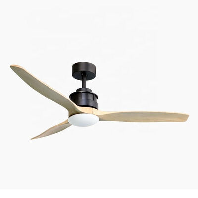 Sala de estar 40w de la decoración motor de madera de DC de 52 de la pulgada de techo de la fan cuchillas de la luz 3