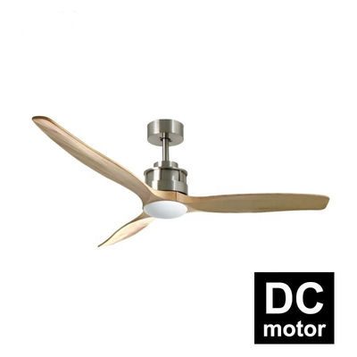 Sala de estar 40w de la decoración motor de madera de DC de 52 de la pulgada de techo de la fan cuchillas de la luz 3
