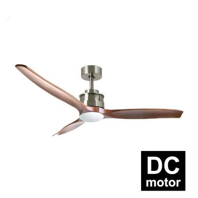 Sala de estar 40w de la decoración motor de madera de DC de 52 de la pulgada de techo de la fan cuchillas de la luz 3