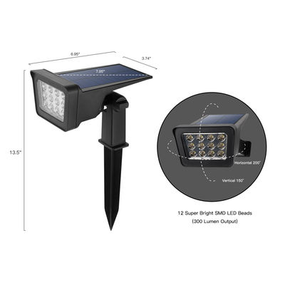 Luz solar ajustable del paisaje de 250LM LED