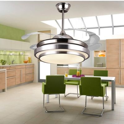 blanco neutral de 6000k 4000lm Crystal Flush Mount Ceiling Fan