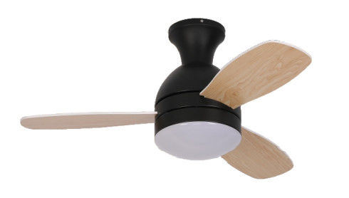 Luz de madera de la fan de techo de la oficina 6000K con la cadena de tirón