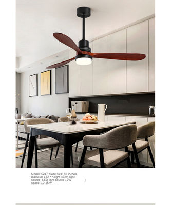 Las cuchillas de la madera contrachapada del equipo 3 de la luz de la fan de techo de Dimmable del motor de DC cepillaron color oro
