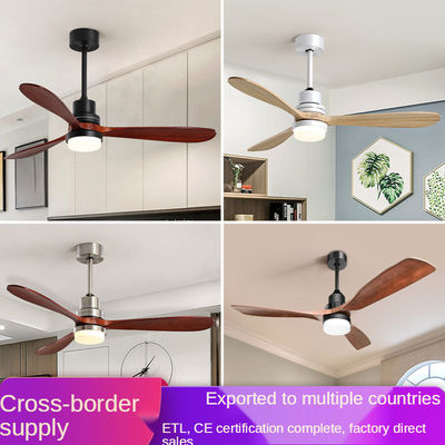 Las cuchillas de la madera contrachapada del equipo 3 de la luz de la fan de techo de Dimmable del motor de DC cepillaron color oro