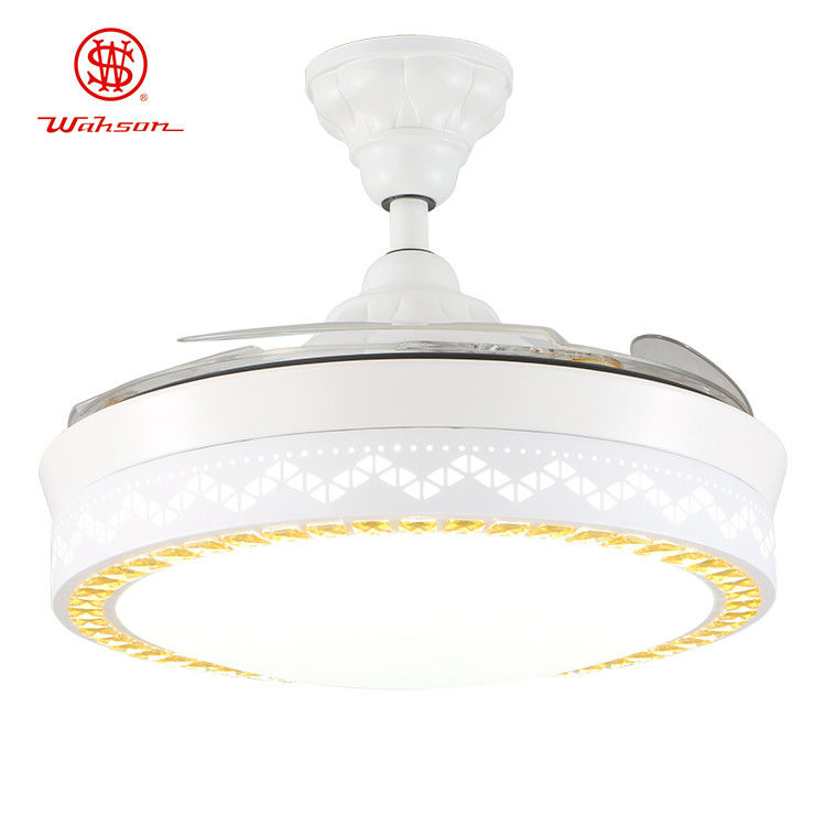 Fan de techo plegable blanca decorativa moderna de 5250lm 70W con la luz para el hogar
