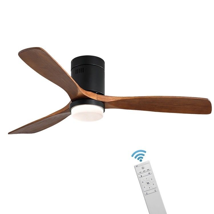 Estilo industrial 65 lámpara de madera de la fan de techo de la fan de techo de la cuchilla del vatio 90lm/w 120v