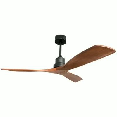 3 la luz de madera sólida 52Inch de la fan de techo del hierro de las cuchillas 65w llevó la fan de techo interior