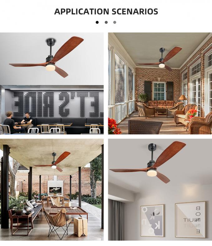 Pulgadas ajustable decorativa 3Blade del aire frío de la moda moderna las 60 llevaron la luz de la fan de techo