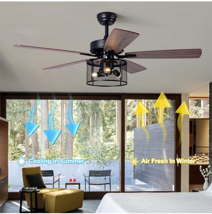 Fan de techo llevada madera contrachapada grande 5 del motor de CA de DC del hotel de Ministerio del Interior de la decoración del ahorro de energía con la luz