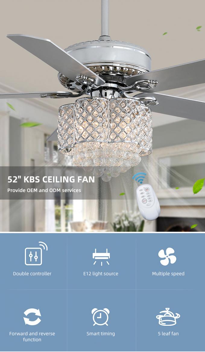 Fan de techo de iluminación moderna de la lámpara del comedor interior decorativo del precio competitivo