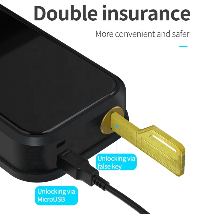 cerradura de puerta elegante de la contraseña del wifi del sistema de la cerradura del deadbolt de puerta del tuya elegante electrónico de la cerradura 2